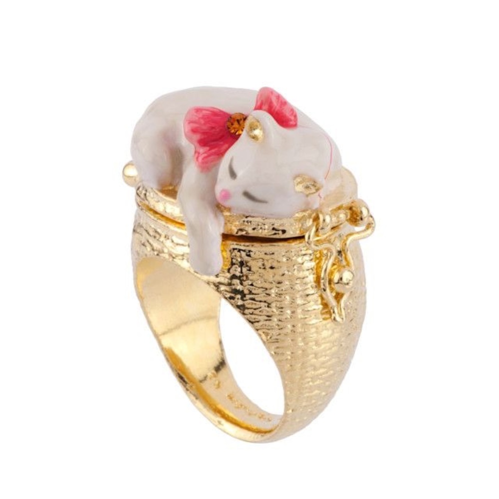 ISO Les Nereides Sleeping Cat Cocktail Ring